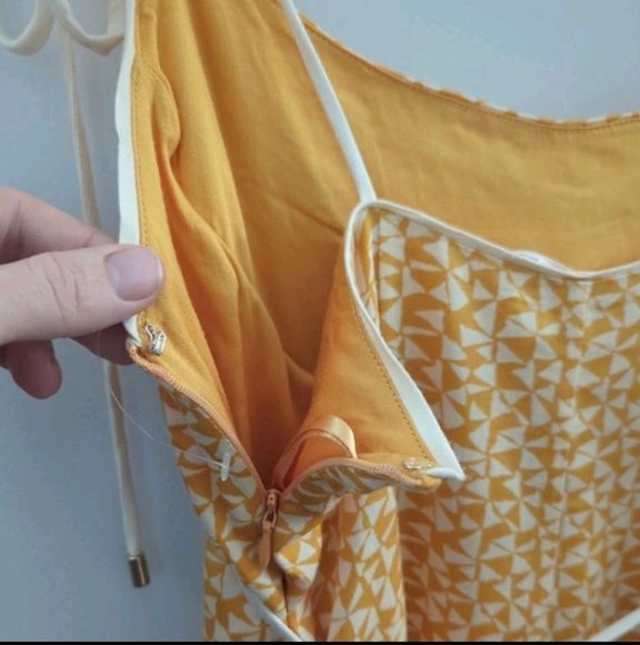 FREE PEOPLE | Deep Yellow Adjustable Kai Mini Dress Size Large - Picture 9 of 9